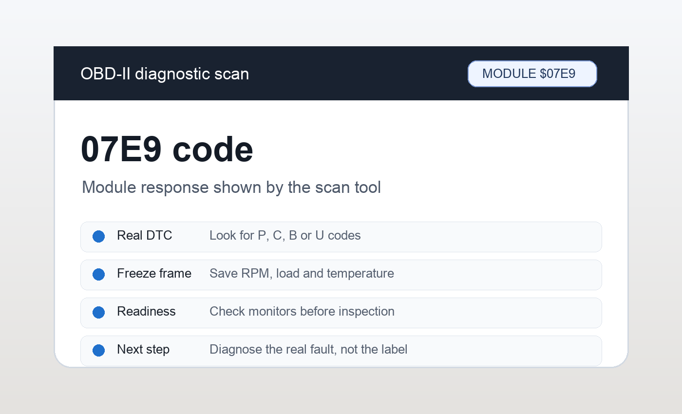 07E9 code 07E9 code