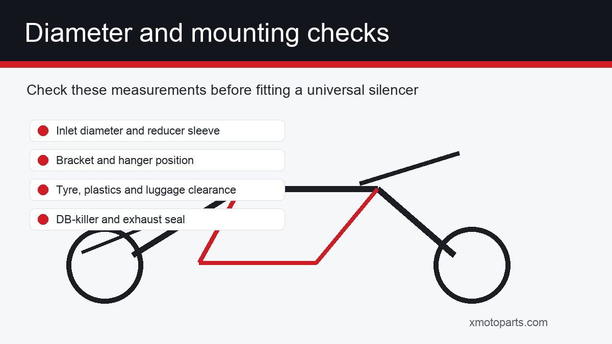 Beta Alp 200 exhaust diameter and mounting point checks