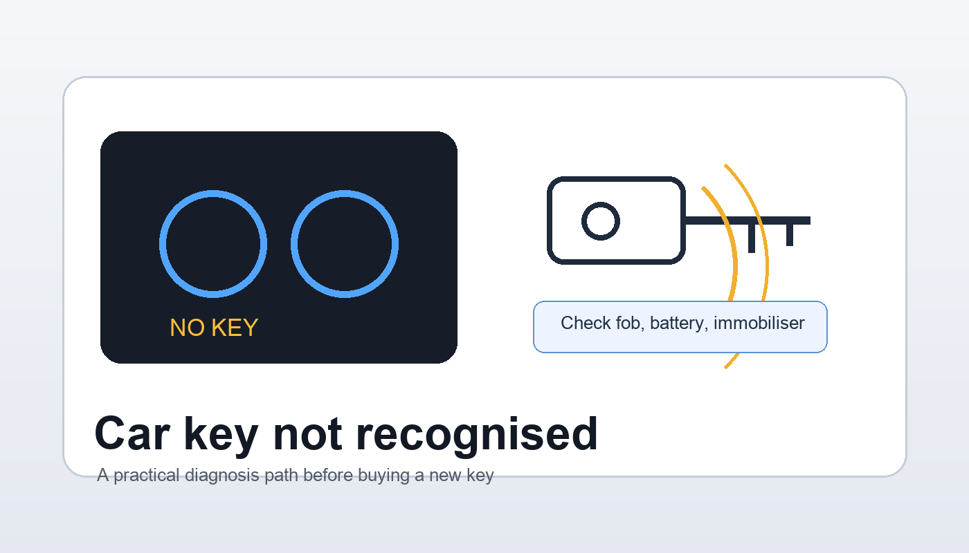 Car key not recognised
