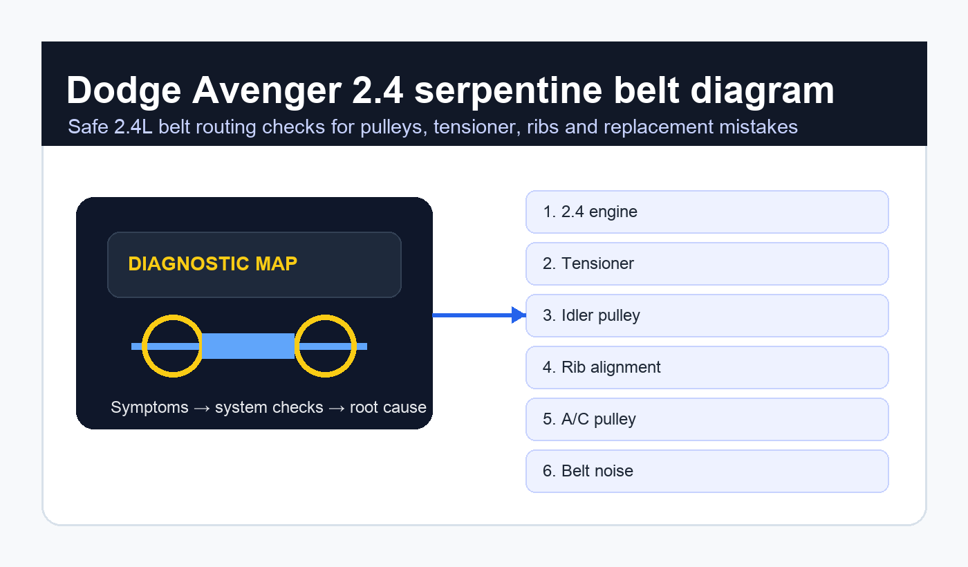 Dodge Avenger 2.4 serpentine belt diagram Dodge Avenger 2.4 serpentine belt diagram