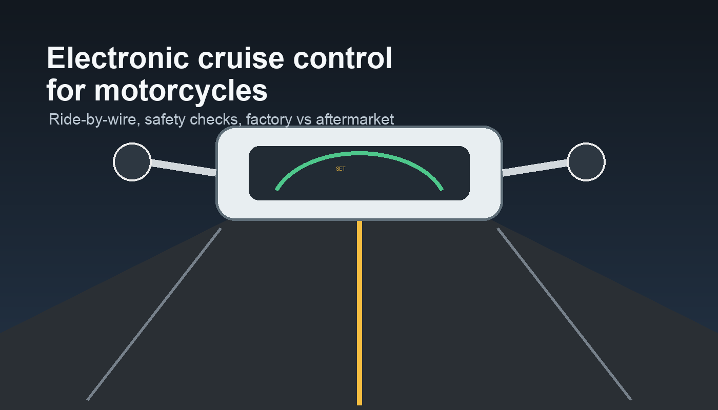 Electronic cruise control for motorcycles Electronic cruise control for motorcycles