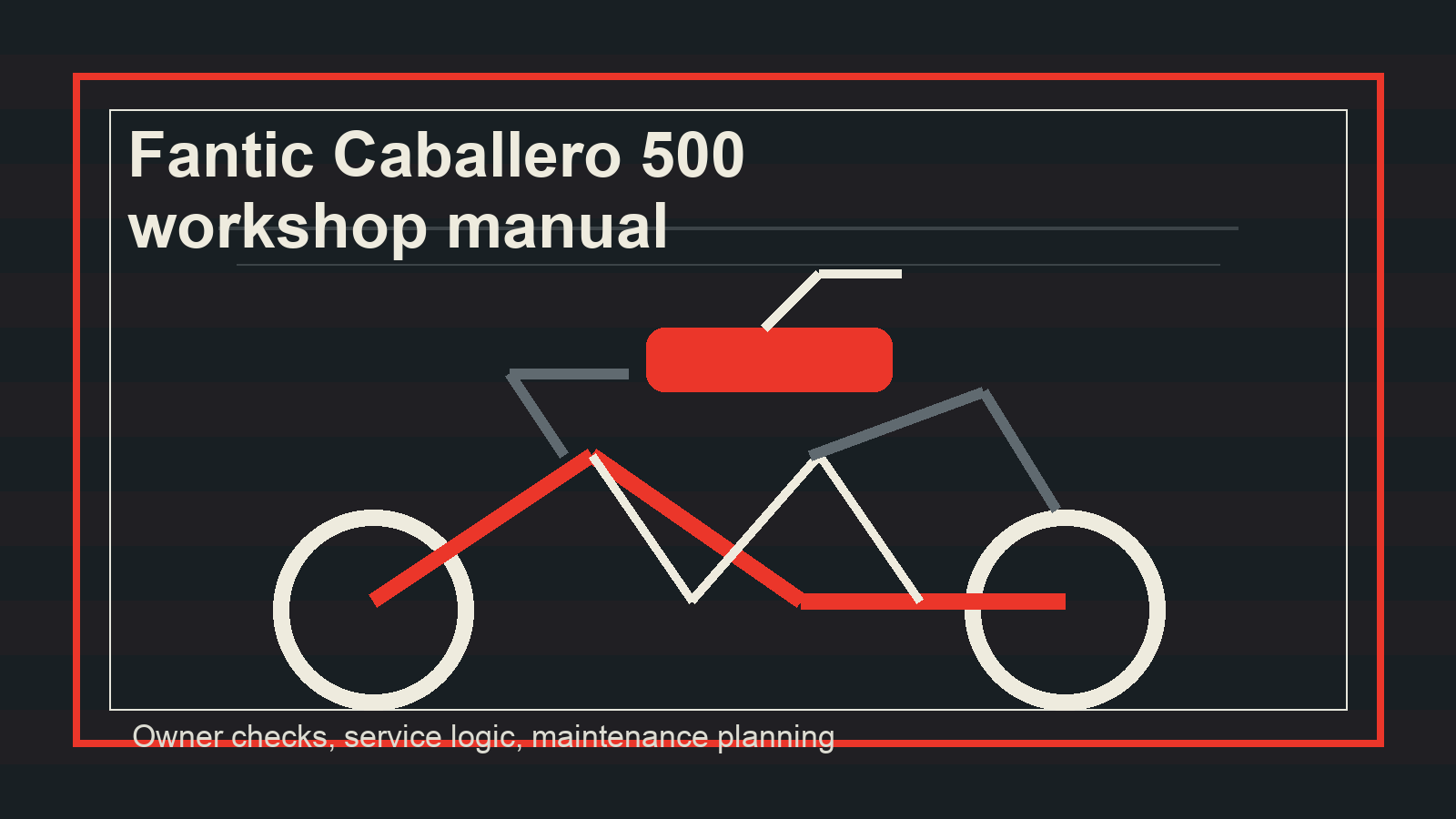Fantic Caballero 500 workshop manual