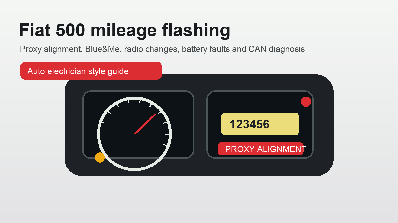 Fiat 500 mileage flashing