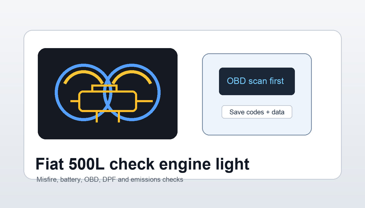Fiat 500L check engine light