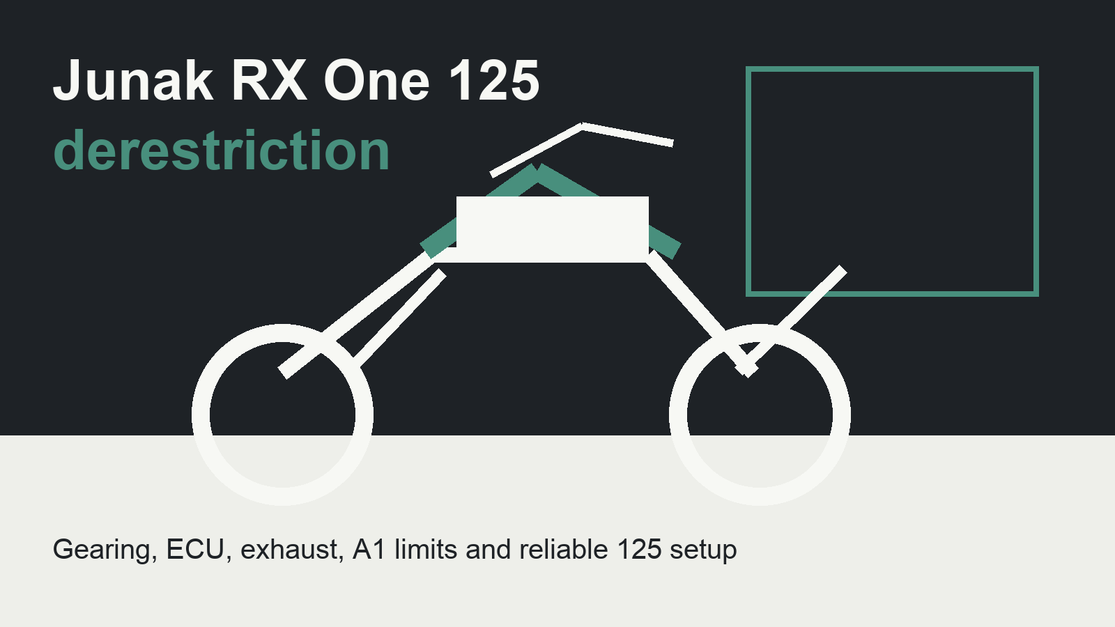 Junak RX One 125 derestriction