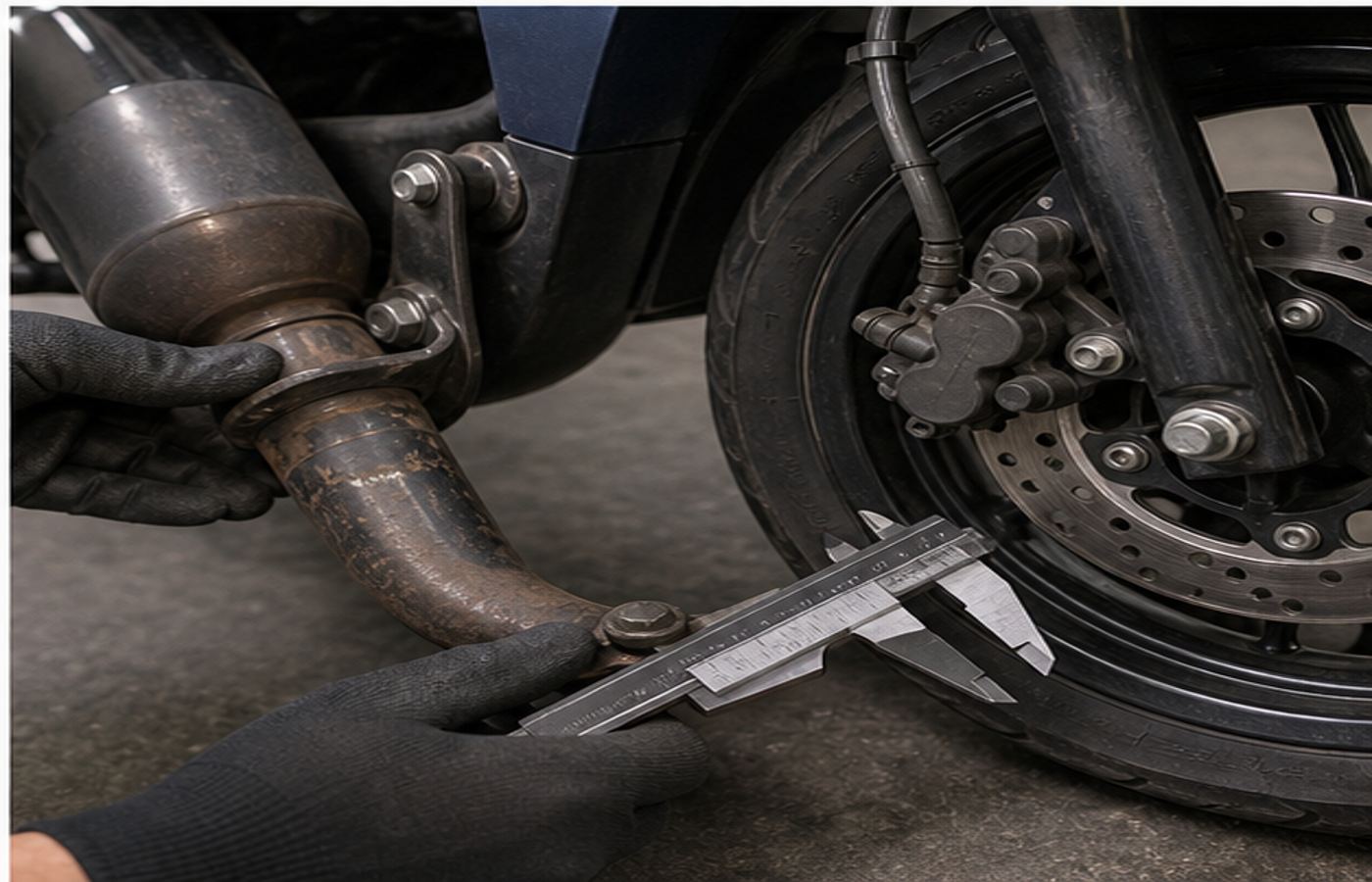 Kymco Filly 50i derestriction exhaust brake check Kymco Filly 50i exhaust pipe brake and mounting check before derestriction