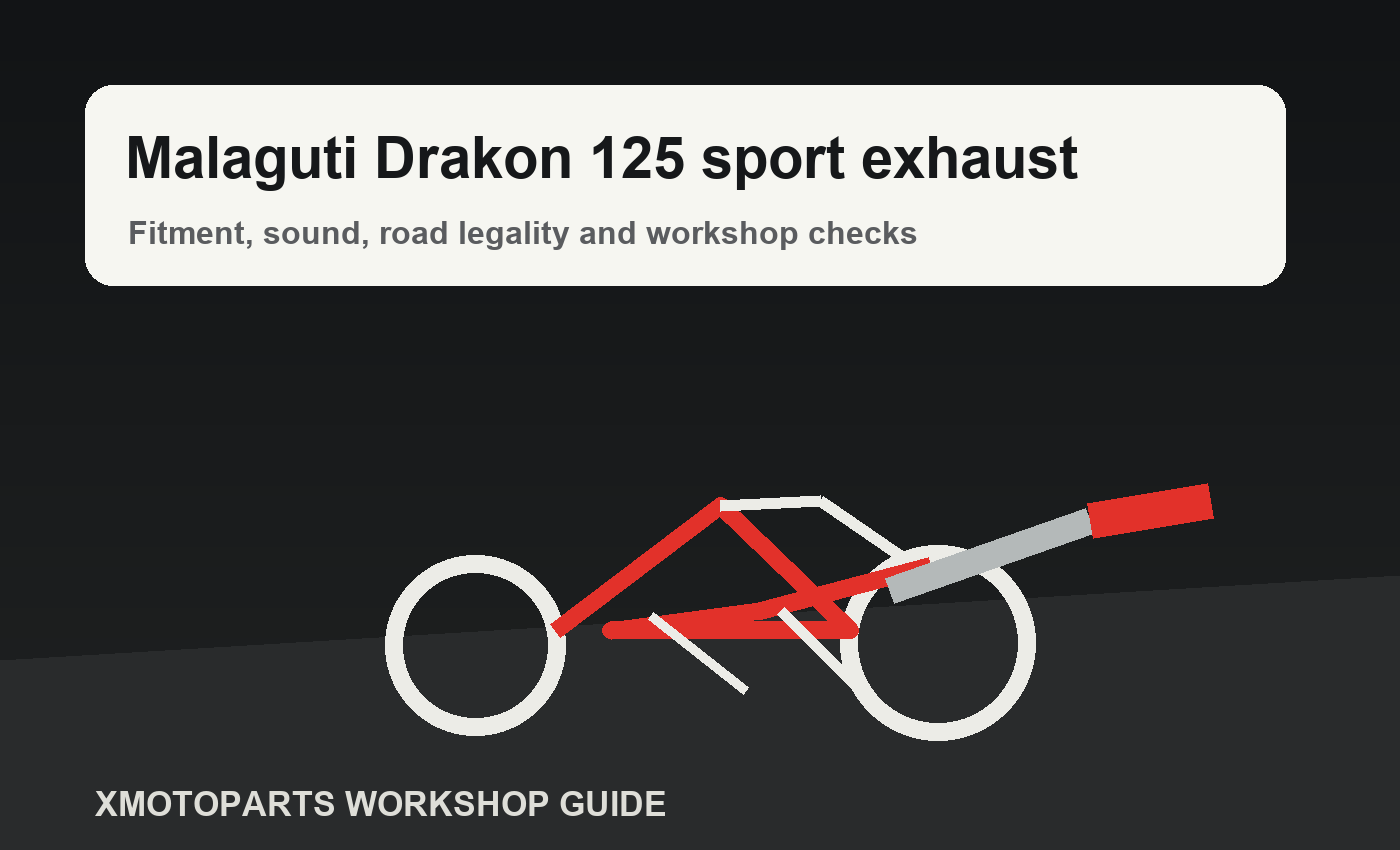 Malaguti Drakon 125 sport exhaust