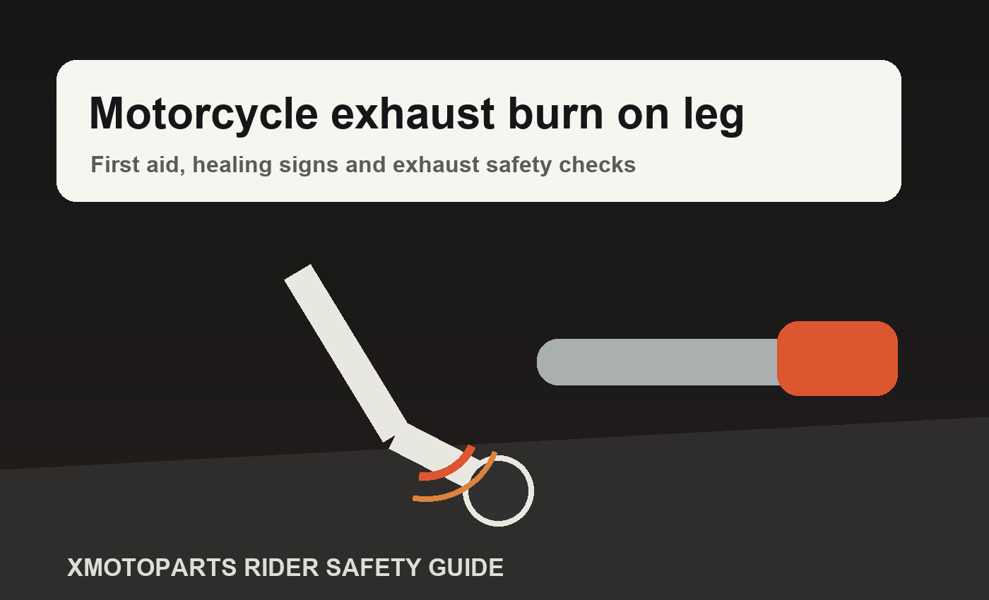 Motorcycle exhaust burn on leg