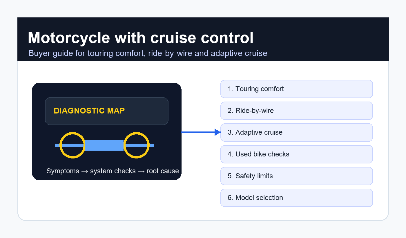 Motorcycle with cruise control
