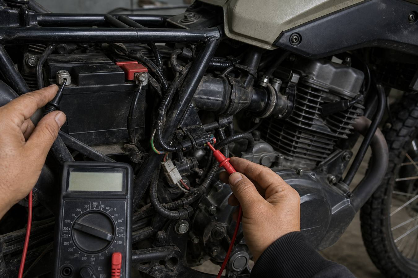 Electrical checks for Motron X-Nord 125 starting and sensor faults