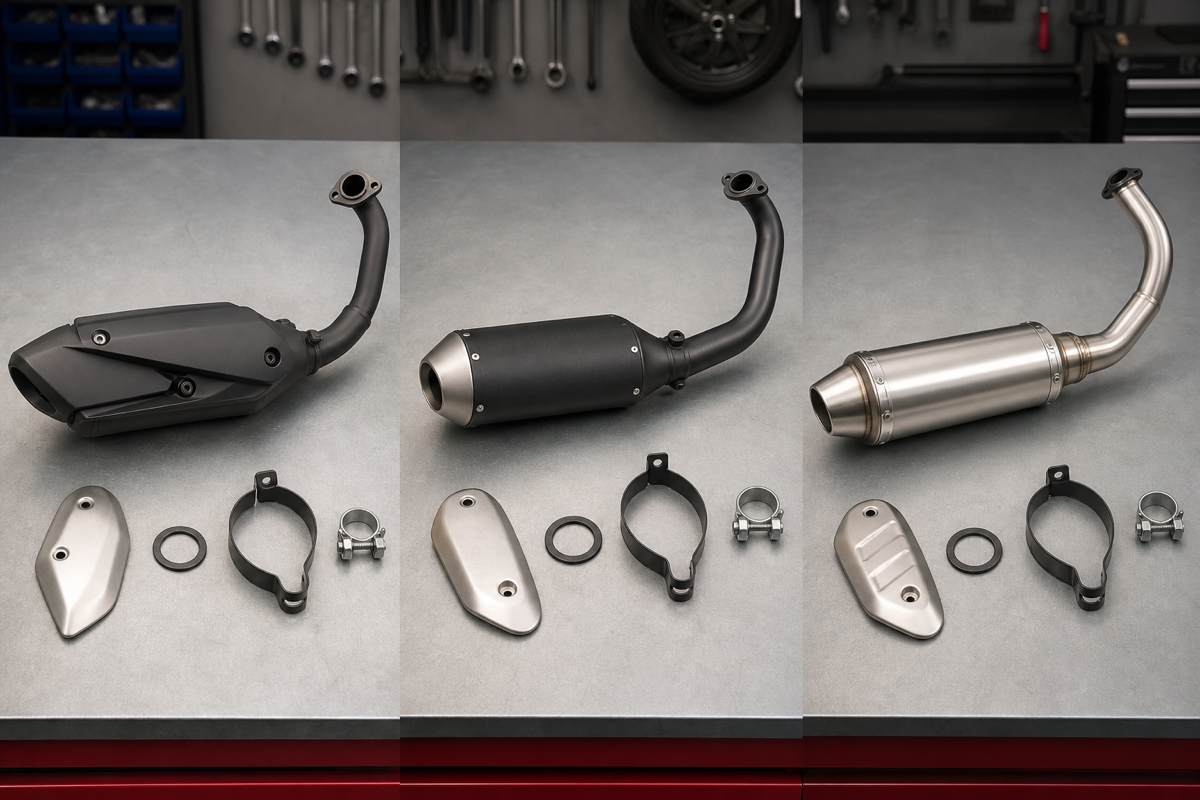Ntorq exhaust price comparison between original budget and premium scooter exhausts