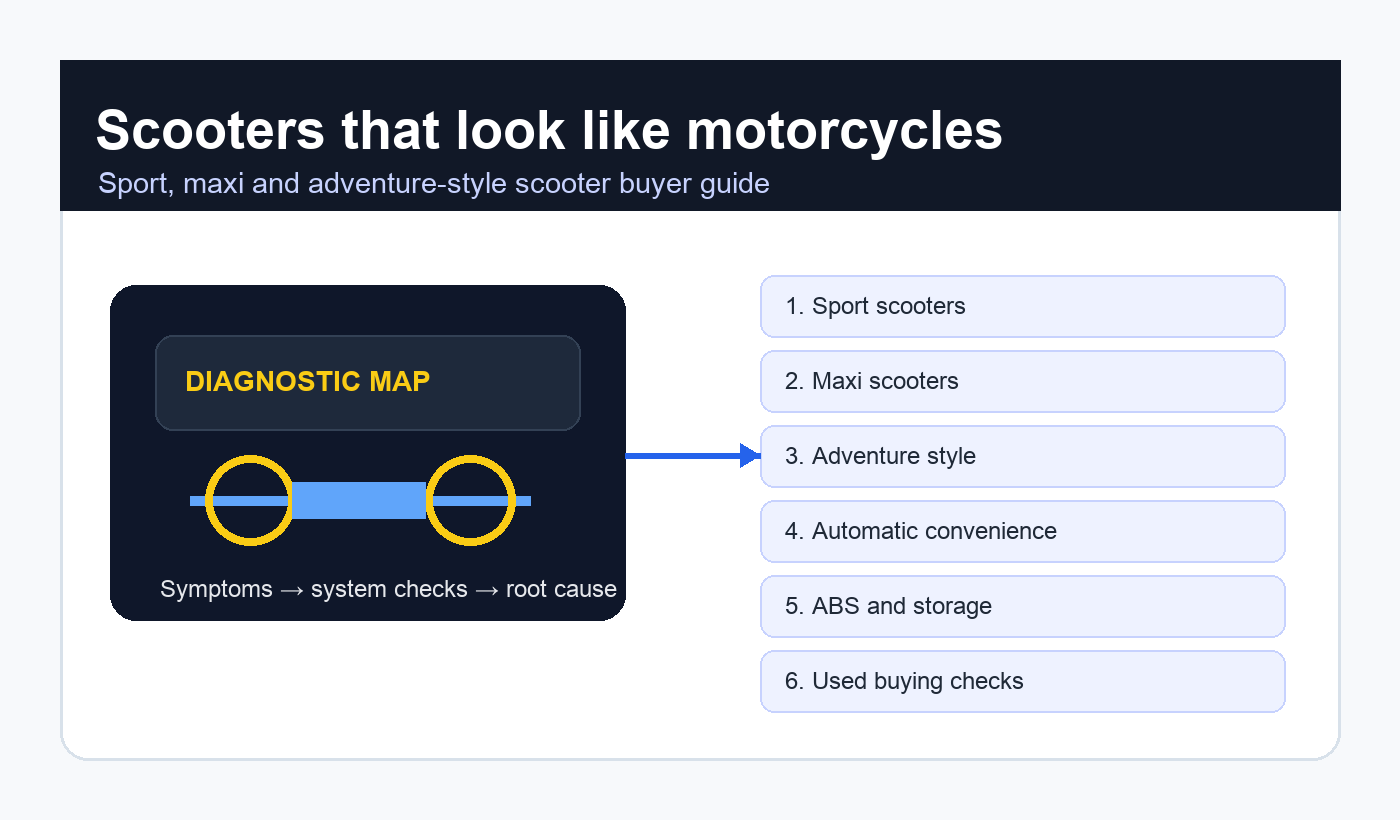Scooters that look like motorcycles Scooters that look like motorcycles