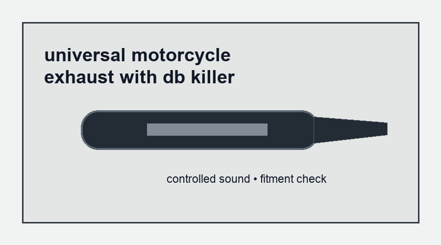 universal motorcycle exhaust with db killer