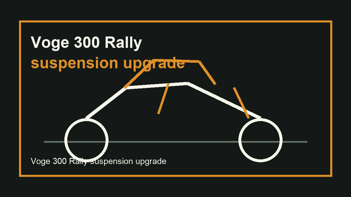 Voge 300 Rally suspension upgrade Voge 300 Rally suspension upgrade