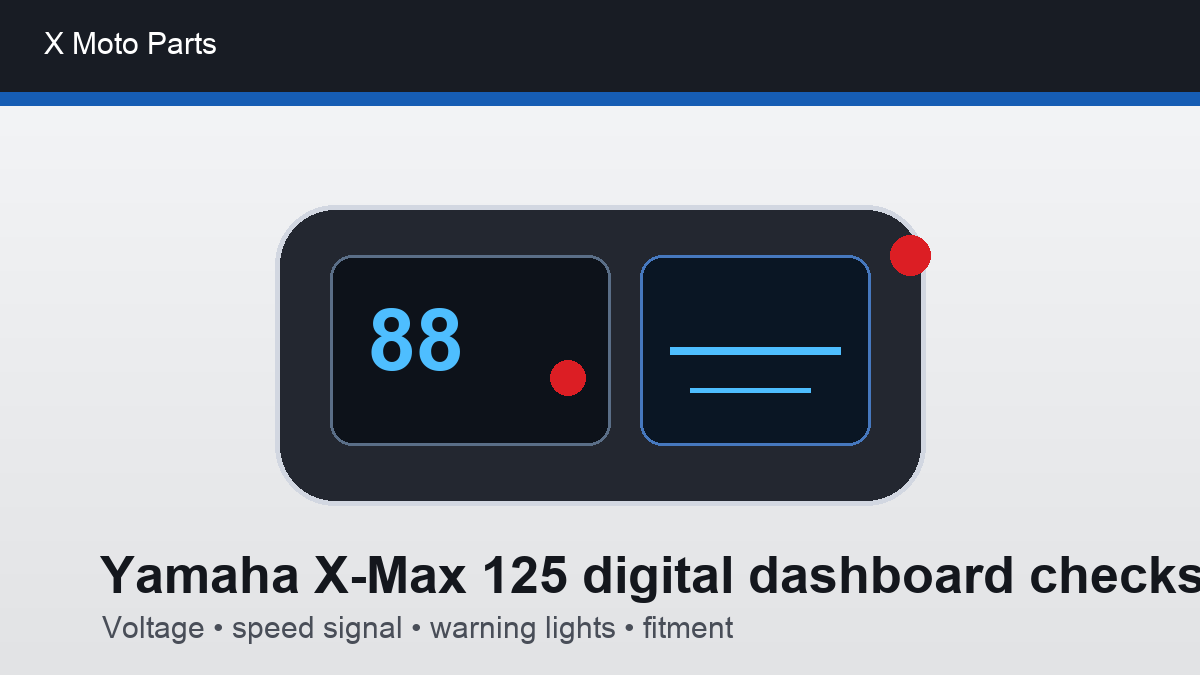 Yamaha X-Max 125 digital speedometer: fitment, wiring and dashboard upgrade guide
