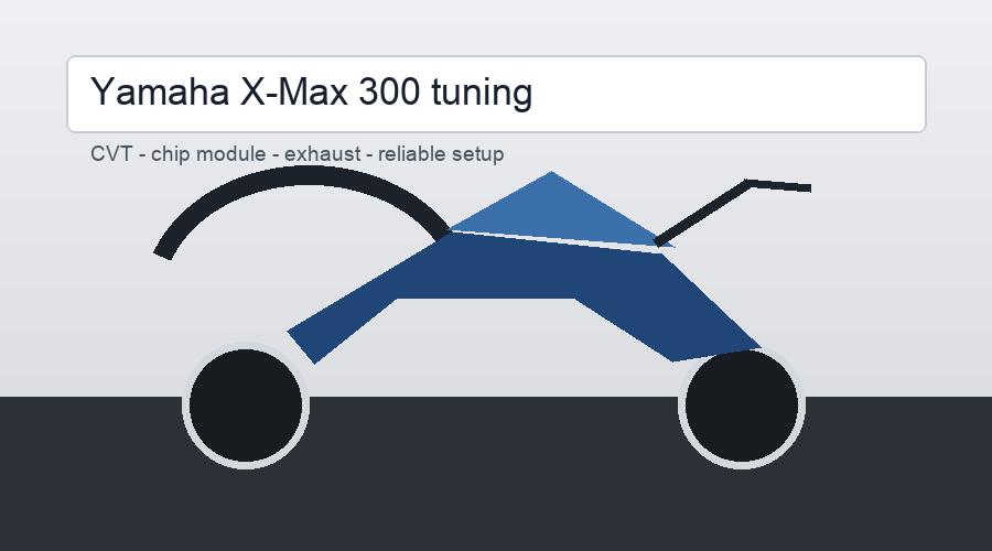 Yamaha X-Max 300 tuning: chip module, CVT setup, exhaust choices and real-world scooter performance