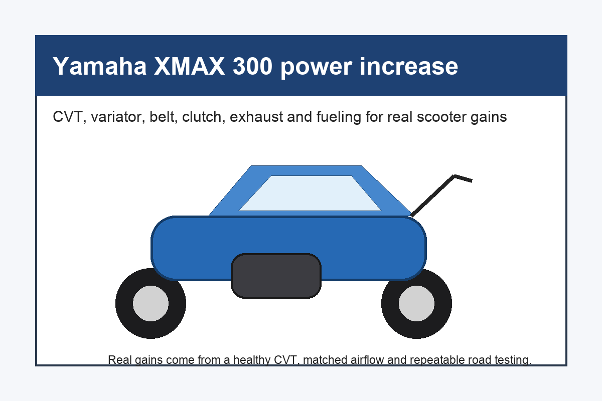 Yamaha XMAX 300 power increase Yamaha XMAX 300 power increase